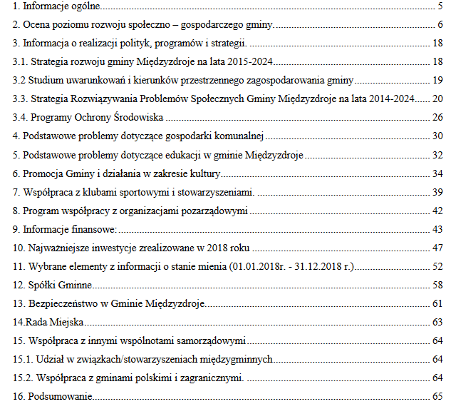 Raport o stanie gminy Międzyzdroje Raport o stanie gminy Międzyzdroje